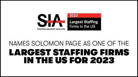 Staffing Industry Analysts Recognizes Solomon Page as One of the ...