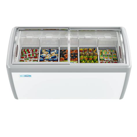KoolMore MCF-16C Commercial Ice Cream Freezer Display Case, 16 Cu. Ft ...