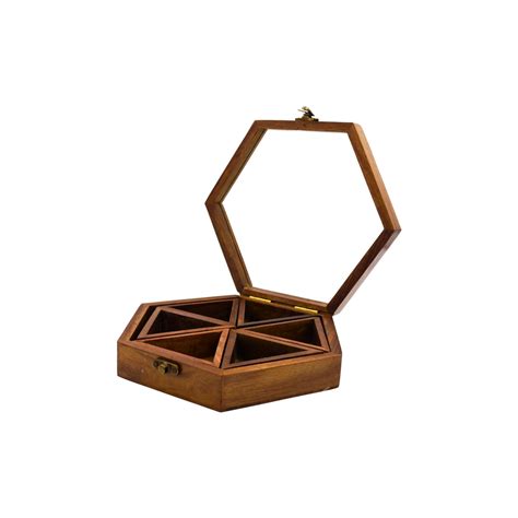 Wooden Spice Box with six compartments – Natriel