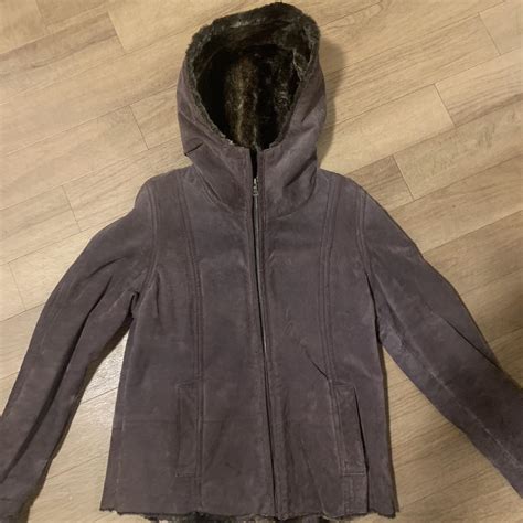 dark brown suede jacket from jones new york, size... - Depop