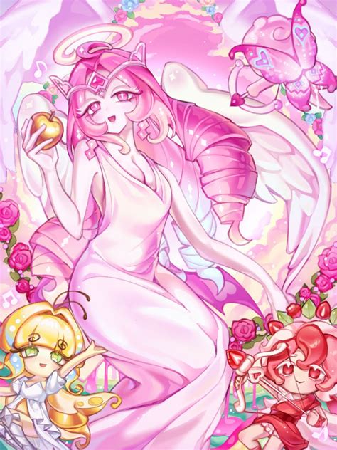 eternal sugar cookie, sugarfly cookie, and pavlova cookie (cookie run ...