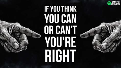 If You Think You Can or Can’t: You're Right (LYRICS) Fearless Motivation, R Reed - Fearless ...