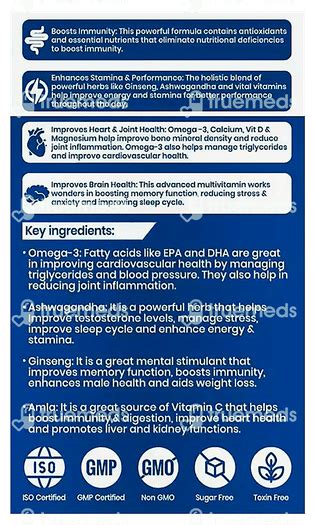 Dr Morepen Multi Vitamin Men Tablet 60 - Uses, Side Effects, Dosage ...