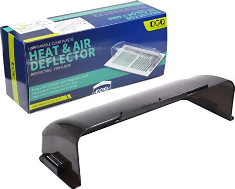 Unbreakable Air Deflector 10" to 14" Black Adjustable Heat and Air Vent ...