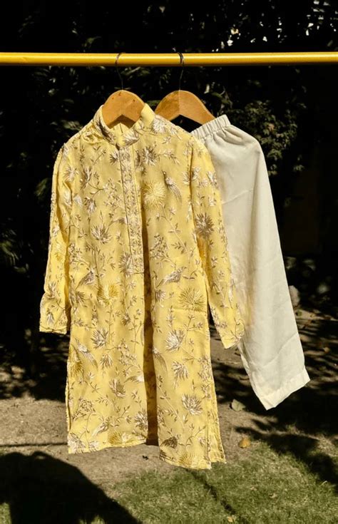 Parsi Gara Boys Kurta Set - Light Blue – Shruti Jalan