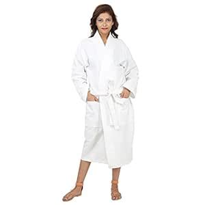 Buy Linenwalas Light Weight Unisex Jute Look Cotton Bathrobe (Free Size ...