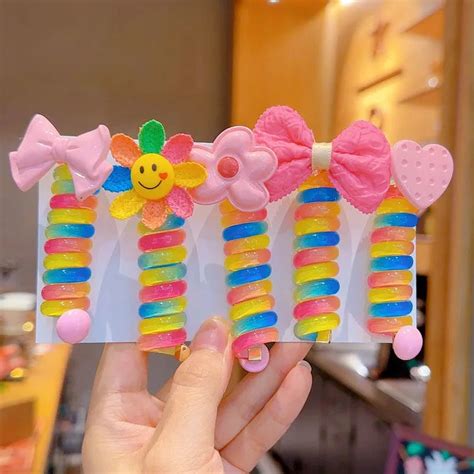 Colorful Telephone Wire Hair Bands For Kids – Dealcarto