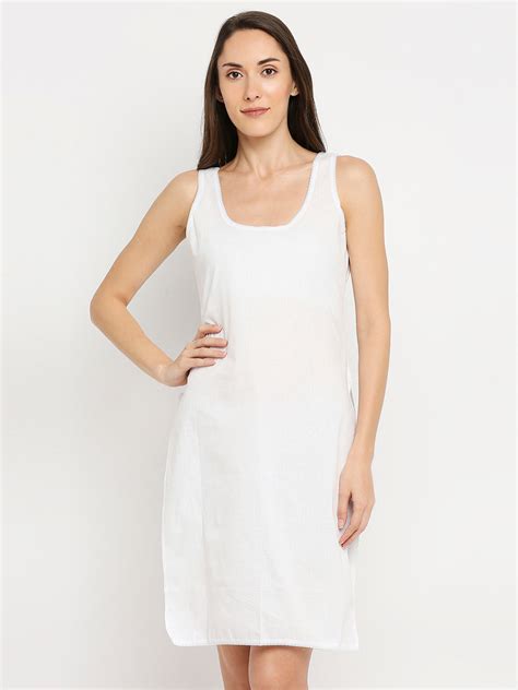 Cotton Rich Soft Camisole Long Knee Length Inner Kurti with High Side ...