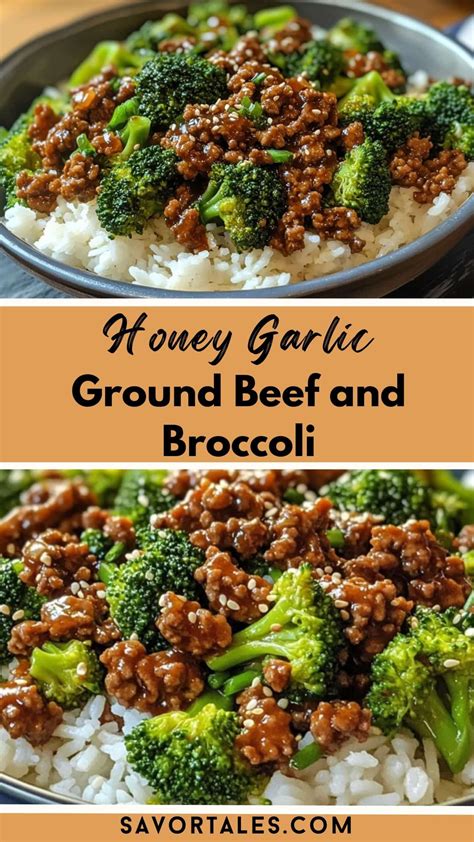 Honey Garlic Ground Beef and Broccoli | Recipe in 2025 | Healthy ground ...