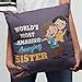 Buy TheYaYaCafe Rakhi Gifts 12X12 inches Cushion Cover Annoying Sister ...