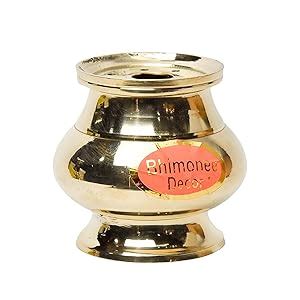 Bhimonee Decor | Pure Brass Lotus Design Agarbatti Stand | Dhoop Holder ...