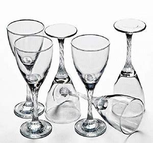 PASABAHCE (Pack of 6) Eternia Twist White Wine Glass, 180 ml, Set of 6 ...