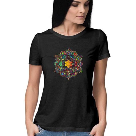 Women's Mandala Graphic Tee - Standout Style | 100% Cotton – CBD Store ...