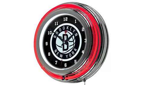 Brooklyn Nets NBA Neon Clock | Groupon Goods