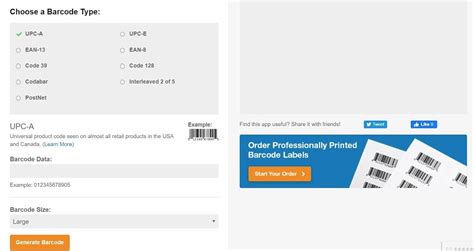 UPC Code Generator 的图像结果