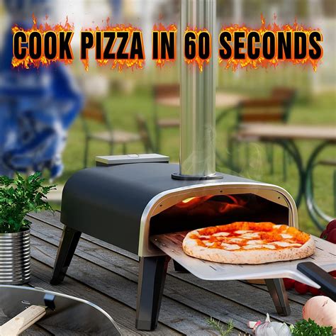 Outdoor Pizza Oven aidpiza 12" Wood Pellet Pizza Ovens With Rotatable ...