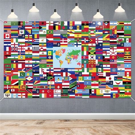 Diueoly World Flag Banner, 5x3ft Fabric Country Flags India | Ubuy