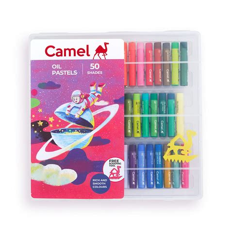 Buy Camlin Kokuyo Oil Pastel Crayons Color 50 Shades Assorted Colours ...