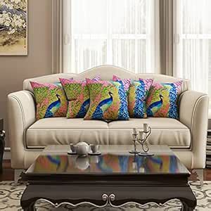 Buy SEJ by Nisha Gupta Set of 5 Cushion Cover 16 Inch x 16 Inch ...