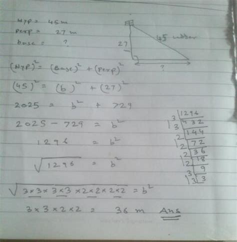 a ladder 45 M tall when set against a Wall of a house just reaches the ...