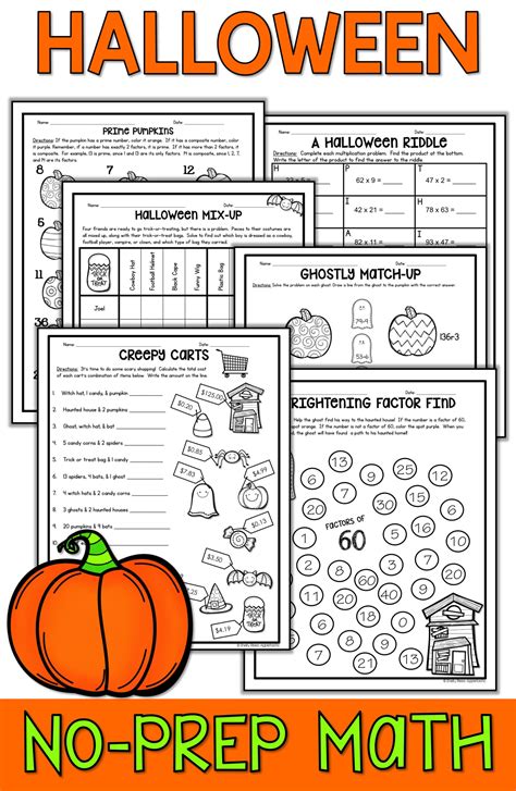 Free Multiplication Halloween Worksheets Printable Fun! - Printable Art ...