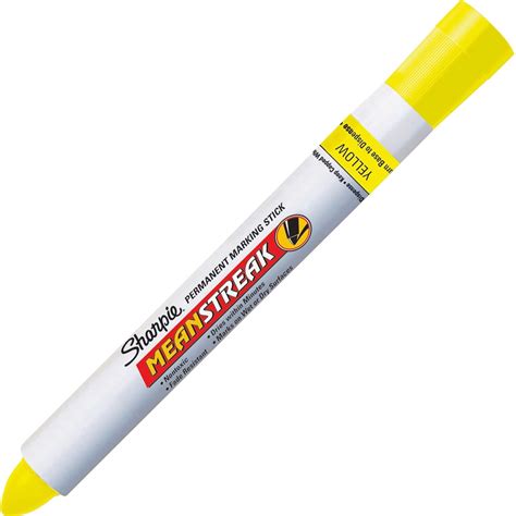 Sharpie Mean Streak Permanent Marking Stick, Bullet Tip, Yellow (Pack ...