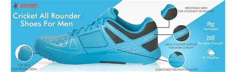 Buy Zeven Crust Men's Cricket All Rounder Shoes, (Blue) at Amazon.in