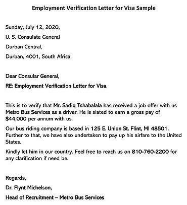 Image result for Address Verification Letter Example