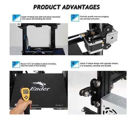 Comgrow Official Creality Ender 3 3D Printer Fully Open India | Ubuy
