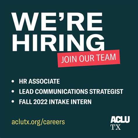 Come work with us! Visit aclutx.org/careers for job descriptions and ...