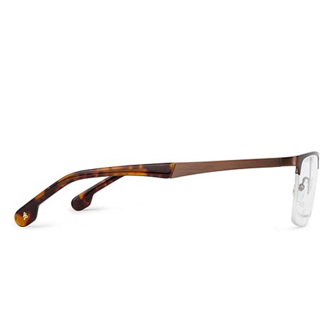 Buy Brown Tortoise Half Rim Rectangle Vincent Chase SLEEK STEEL VP062 ...