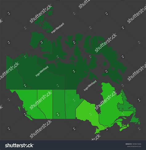 Canada Population Heat Map Color Density: ภาพประกอบสต็อก 1859615440 | Shutterstock