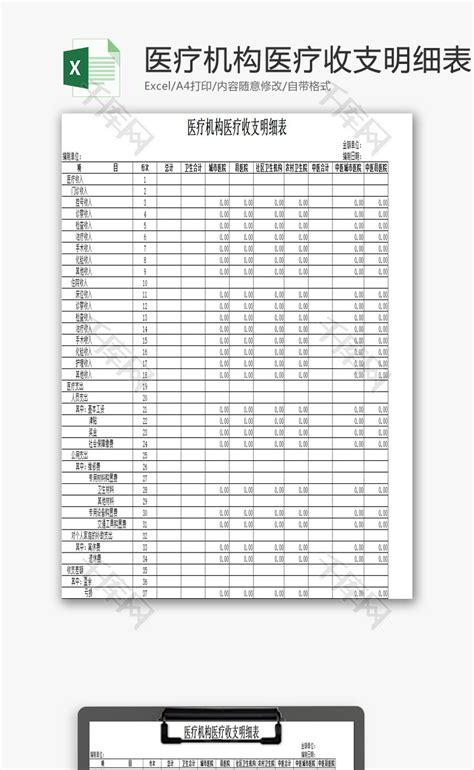 班费收支表Excel模板_千库网(excelID：146705)