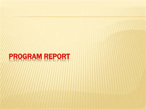 Image result for Program Report