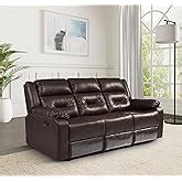 Amazon Brand - Solimo Musca 3 Seater Fabric Recliner (Brown) : Amazon ...