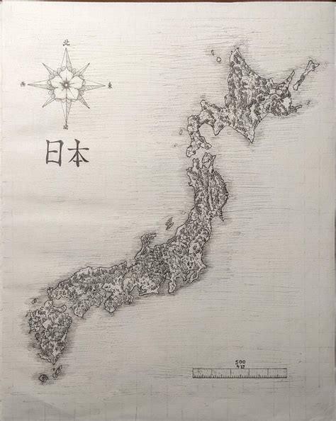 Hand Drawn Map of Japan : r/mapmaking