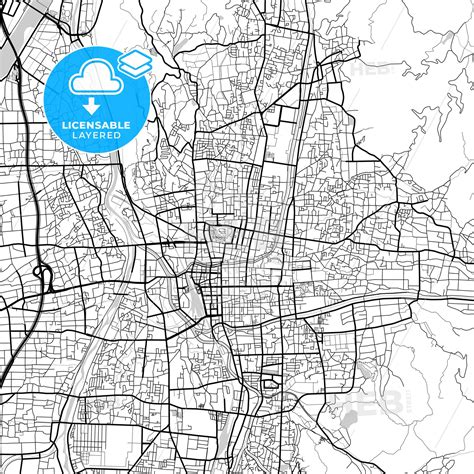 Layered PDF map of Matsumoto, Nagano, Japan - HEBSTREITS