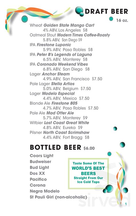 Lalla Grill Oceanside menus in Monterey, California, United States