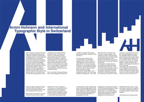 International Typographic Style Poster Design by Armin Hofmann