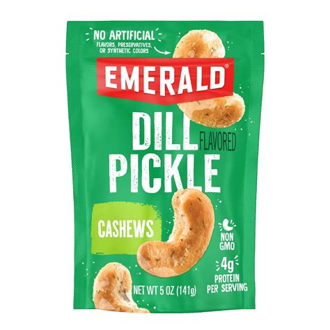 Emerald Nuts Dill Pickle AKF18 Seasoned Cashews (1-Pack), 5oz ...