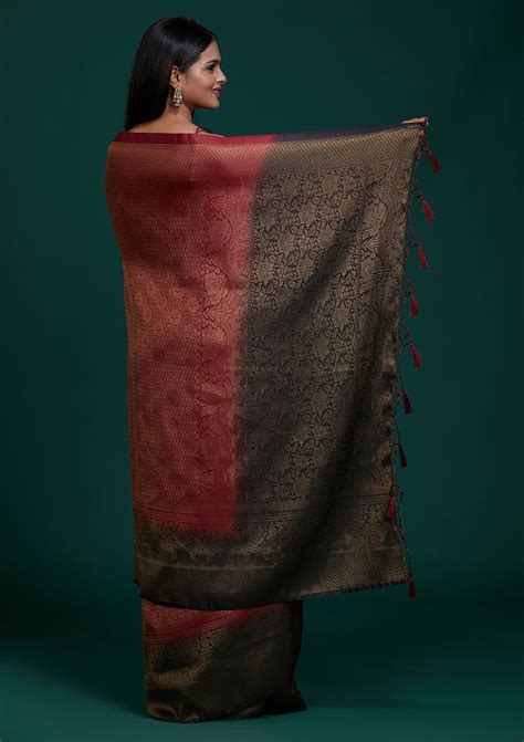 Buy Maroon Sarees Online At Best Prices – Koskii