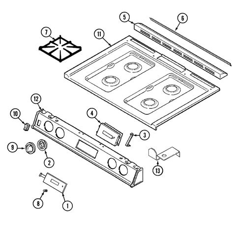 A Detailed Diagram of Viking Cooktop Parts