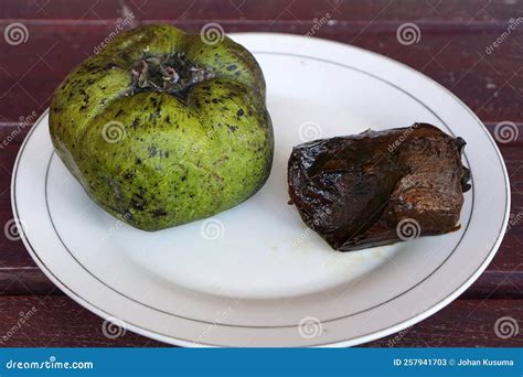 The Black Sapote, Also Known As the Chocolate Pudding Fruit. Exotic ...