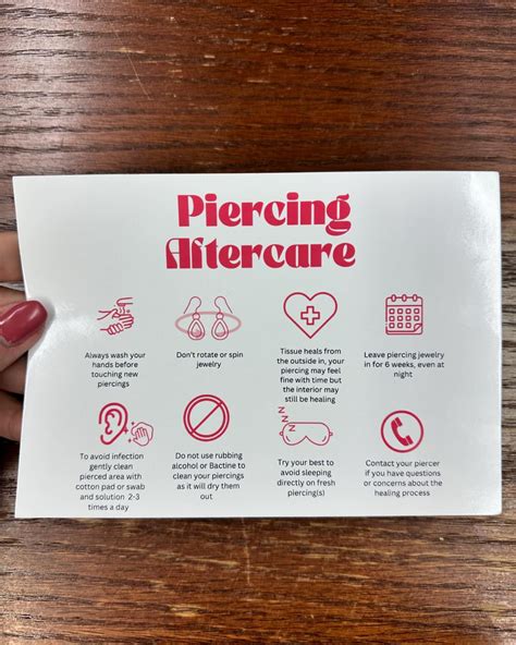 Best 12 Editable Ear Piercing Aftercare Template, Piercing Guide ...