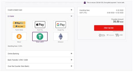 Pembayaran dengan Tether USDT (ERC20) - G2G Payment Guide