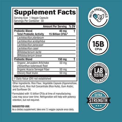 Buy Physician's CHOICE Probiotics 15 Billion CFU - 6 Diverse Strains ...