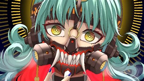 Download wallpaper 1366x768 girl, mask, teeth, anime tablet, laptop hd ...
