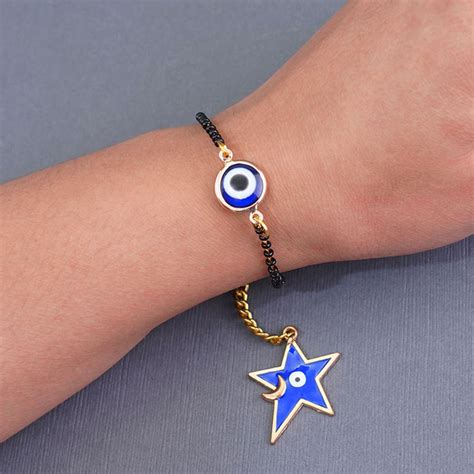 Send Stylish Evil Eye Lumba Rakhi Online | Rakhibazaar.com