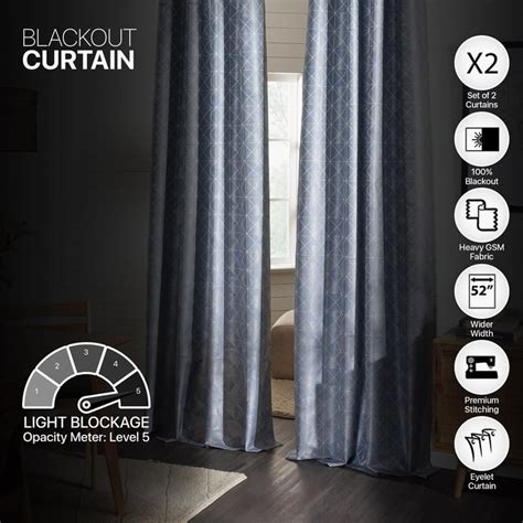 Buy DECO WINDOW Antartica Set of 2 Printed Blackout Window Curtains ...