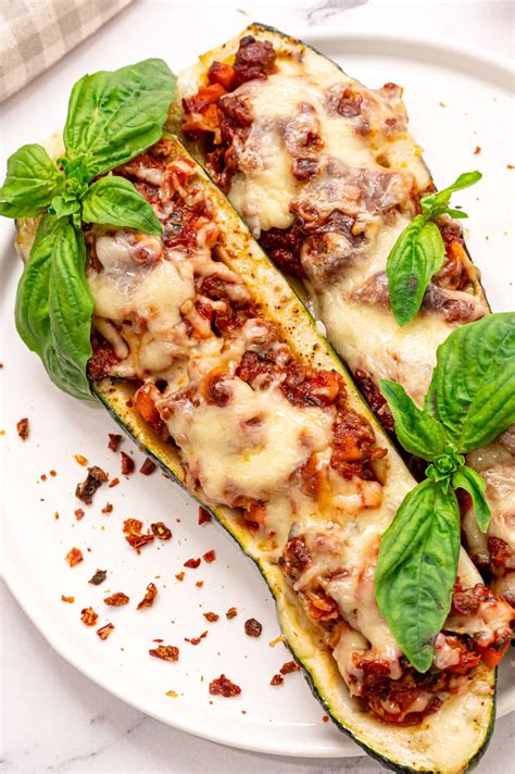 Italian Stuffed Zucchini Boats - Lexi's Clean Kitchen